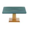 6/9 Inch Cake Dedicated Display Stand, Square Tall Dessert Table Daily Use At Home Fruit Bread Snack Tray Ceramic Plate (Color : Green, Size : 22.6cm) view 1