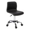 Armless Ergonomic Task Chair, Faux Leather Swivel Office Chair, Adjustable Home Comfort Chair, Load Bearing 150kg view 1