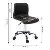 Armless Ergonomic Task Chair, Faux Leather Swivel Office Chair, Adjustable Home Comfort Chair, Load Bearing 150kg view 3