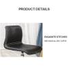 Armless Ergonomic Task Chair, Faux Leather Swivel Office Chair, Adjustable Home Comfort Chair, Load Bearing 150kg view 4