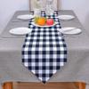 IDOWMAT Burlap Table Runner for Holiday Party, Banquets, Easy to Clean Buffalo Plaid Checkered Navy Blue and White Non-Slip Dining Table Runner for Kitchen Decor Everyday Use, Washable 13 by 90 Inch view 3