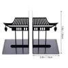 HEALLILY 1 Pair Chinese Bookends Ancient Asian Style Building Pattern Bookends Desktop Decorative Bookshelf Stationery Supplies for Children Adults view 4