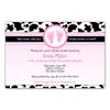 30 invitations girl baby shower pink black cowhide photo paper view 1