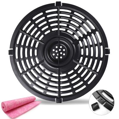 Air Fryer Replacement Parts, Round Grill Plate Crisper Plate for 3.7 QT Non-Stick Coating Air Fryer Accessories Rack Compatible with Gowise Chefman Dash Power, Dishwasher Safe