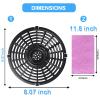 Air Fryer Replacement Parts, Round Grill Plate Crisper Plate for 3.7 QT Non-Stick Coating Air Fryer Accessories Rack Compatible with Gowise Chefman Dash Power, Dishwasher Safe view 2