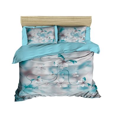 paradise RANFORCE 100% Cotton 3D Printed Butterfly Themed, Birds Bedding Set, Full/Queen Size Quilt/Duvet Cover Set, Comforter Included (5 Pieces)