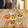 Sumeet Stainless Steel Apple Shape Heavy Gauge Small Dessert Plates with Mirror Finish -12.8Cm Dia - Set of 6Pcs view 2