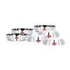 Sumeet Stainless Steel Apple Shape Heavy Gauge Small Dessert Plates with Mirror Finish -12.8Cm Dia - Set of 6Pcs view 3
