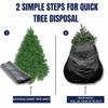 Plasticplace Christmas Tree Disposal and Storage Bag Fits Trees 9 Tall 38" x 34" x 114", 1.5 MIL (Black) view 2