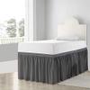Rainbowlinens 600 Thread Count Egyptian Cotton Grey Split Corner Gather RuffledExtra Long Dorm Room Bed Skirt with Three Side Coverage in Twin XL Size (39" x 80"+ 36" inch Drop) view 2