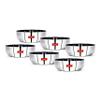 Sumeet Stainless Steel Apple Shape Heavy Gauge Mini Dessert Plates with Mirror Finish -10Cm Dia- Set of 6 Pcs view 1