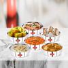 Sumeet Stainless Steel Apple Shape Heavy Gauge Mini Dessert Plates with Mirror Finish -10Cm Dia- Set of 6 Pcs view 2