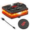 Guardian Angel Micro Series Safety Lights, Beacon Device (Orange Front & Orange Rear) | Rechargeable, Magnetic, Hands-Free Wearable LED Light for Dog Walking, Cycling, Hiking & Camping view 1