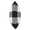 Cream and Black Buffalo Check Plaid Ivory Large Pattern Throw Pillow view 2