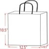 Matissa Pack of 6 Horizontal Paper Gift Bags Plain Color 12" x 10" x 4" (32 x 25 x 11 cm) (Rainbow) view 3