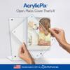 10x13 Acrylic Floating Picture Frame - Table Stand with Chrome Magnetic Front Cover to Easily Change Photos - Made in The USA view 2