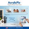 10x13 Acrylic Floating Picture Frame - Table Stand with Chrome Magnetic Front Cover to Easily Change Photos - Made in The USA view 4