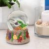 Elanze Designs Dolphins Playing in The Reef Fish Coral Seaweed Mother Daughter Tabletop Figurine 100MM Musical Glitter Water Snow Globe Plays Song by The Beautiful Sea view 2