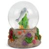 Elanze Designs Dolphins Playing in The Reef Fish Coral Seaweed Mother Daughter Tabletop Figurine 100MM Musical Glitter Water Snow Globe Plays Song by The Beautiful Sea view 4