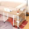 AZL1 Life Concept Accent 360 Free Rotating Sofa Side Snack Table for Home Office, Light Oak view 2