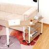 AZL1 Life Concept Accent 360 Free Rotating Sofa Side Snack Table for Home Office, Light Oak view 4