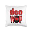 1950s Doo Wop Rockabilly Sock Hop Rock and Roll Retro 60s Throw Pillow view 1