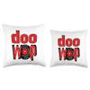 1950s Doo Wop Rockabilly Sock Hop Rock and Roll Retro 60s Throw Pillow view 3