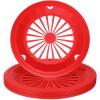 10 Pack Fast Food Baskets,10.61Inches Round Plastic Bread Fry Baskets for Fast Food Restaurant, Serving, Barbecues, Picnics, Parties,Red view 1