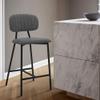 Armen Living Rococo 26" Modern Faux Leather and Metal Counter Height Bar Stool view 1