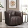 Aries Leather Swivel Barrel Chair view 1