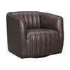 Aries Leather Swivel Barrel Chair view 2