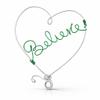 Believe Christmas Tree Topper in Wire For Contemporary Chiristmas Decorating view 1