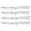 Cuisine::pro Damashiro Japanese Steel Steak knife, Set of 4 - Premium Quality 420J2 Steel, Serrated Blades, Ice Hardened, Seamless Stainless Steel Handle view 1
