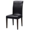 JHLD PU Leather Dining Chair Covers, Stretch Chair Slipcover Soft Waterproof Chair Protector Chair Covers for Dining Room for Kitchen Room Hotel-Black-Set of 2 view 2