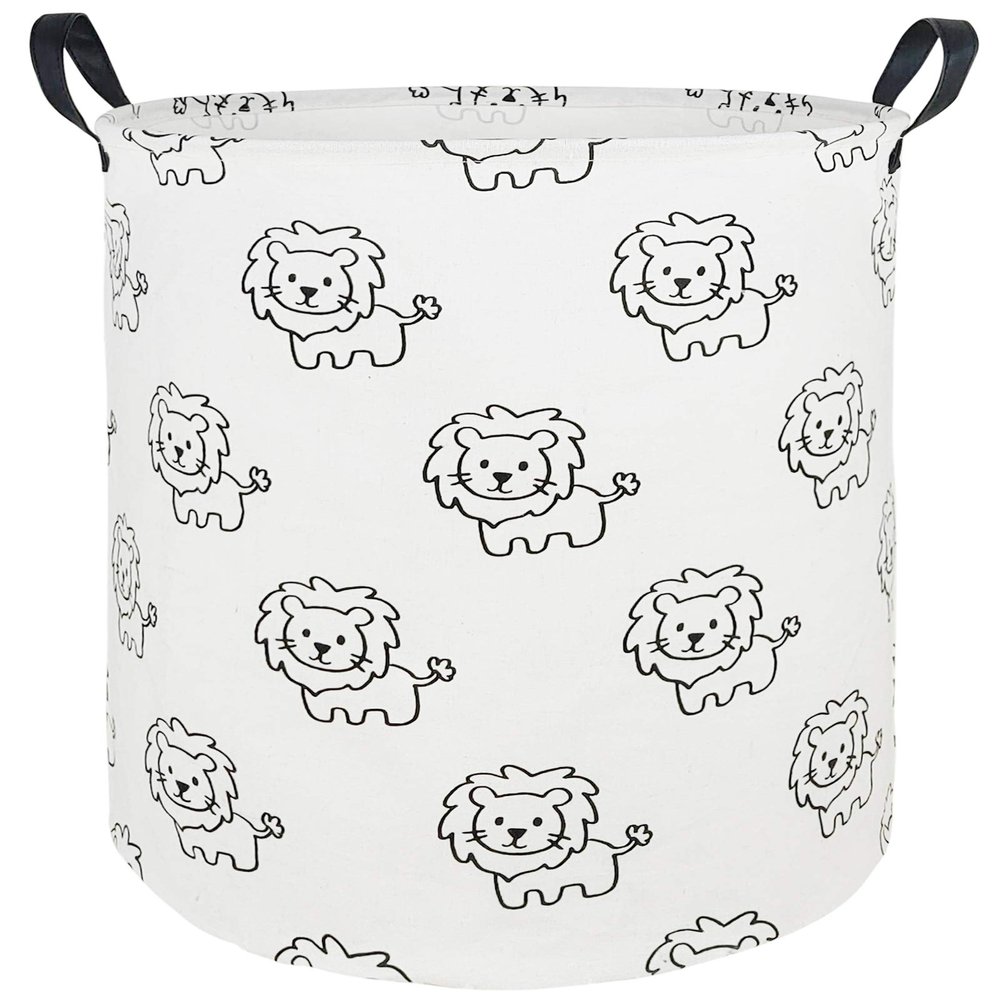 KUNRO Kids Laundry Hamper Clothes Gift Basket Storage Laundry Baskets Organizer Bin with Handles for Nursery Room