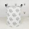 KUNRO Kids Laundry Hamper Clothes Gift Basket Storage Laundry Baskets Organizer Bin with Handles for Nursery Room view 3