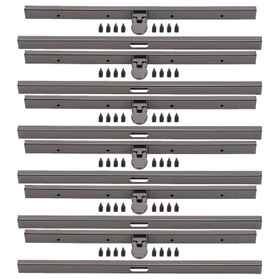 Oumefar 6PCS Metal Wallet Frame Clasp Straight Side Handbag Making Supplies Hardware Accessories Iron Lightweight 19cm (Gun Gray) Home Oumefar Wallet Frame