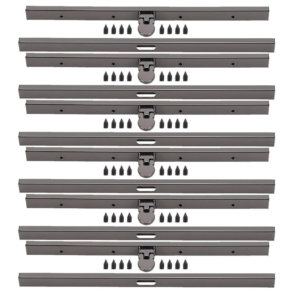 Oumefar 6PCS Metal Wallet Frame Clasp Straight Side Handbag Making Supplies Hardware Accessories Iron Lightweight 19cm (Gun Gray) Home Oumefar Wallet Frame