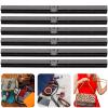 Oumefar 6PCS Metal Wallet Frame Clasp Straight Side Handbag Making Supplies Hardware Accessories Iron Lightweight 19cm (Gun Gray) Home Oumefar Wallet Frame view 3