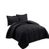 All Season Alternative Comforter Oversized King Size 100% Cotton,500 GSM,Winter Warm,Ultra Soft Fluffy,Insert with Corner Tabs,Box Stitched Comforter with 2 Pillow Shams(3 Pcs | Black) view 1