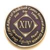 14 Year NA Deep Purple Medallion -Chip, Coin, Token view 1