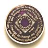 14 Year NA Deep Purple Medallion -Chip, Coin, Token view 2