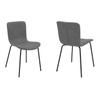 Armen Living Gillian Modern Charcoal Fabric and Metal Dining Room Chairs - Set of 2 view 1