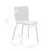 Armen Living Gillian Modern Charcoal Fabric and Metal Dining Room Chairs - Set of 2 view 3