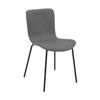 Armen Living Gillian Modern Charcoal Fabric and Metal Dining Room Chairs - Set of 2 view 4