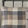 Madison Park Ridge Duvet Set - Cabin Lodge Plaid Herringbone Design, Button Accent, All Season Bedding Cover for Comforter, Matching Shams, Embroidered Decorative Pillow, Full/Queen Neutral 6 Piece view 4