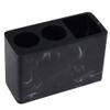 English: Resin Marble Texture Toothbrush Holder Stand - Black Bathroom Countertop Organizer for Toothpaste and Toiletries view 1