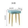 Daoyuan Vanity Stool,Home Stool Change Shoe Bench Fabric Square Stool Ottoman Footrest,Bearing 150kg,for Bedroom(29cm*29cm*46cm) view 2