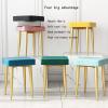 Daoyuan Vanity Stool,Home Stool Change Shoe Bench Fabric Square Stool Ottoman Footrest,Bearing 150kg,for Bedroom(29cm*29cm*46cm) view 3
