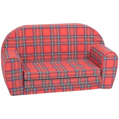 Delsit Kids Couch for Toddlers - 2 in 1 Convertible Foam Sofa to Lounger, Comfy Flip Out Lounge Chair for Children, Made in Europe